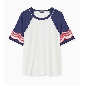women's plus size baseball style tees